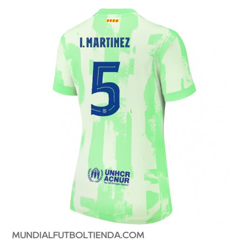 Camiseta Barcelona Inigo Martinez #5 Tercera Equipación Replica 2024-25 para mujer mangas cortas